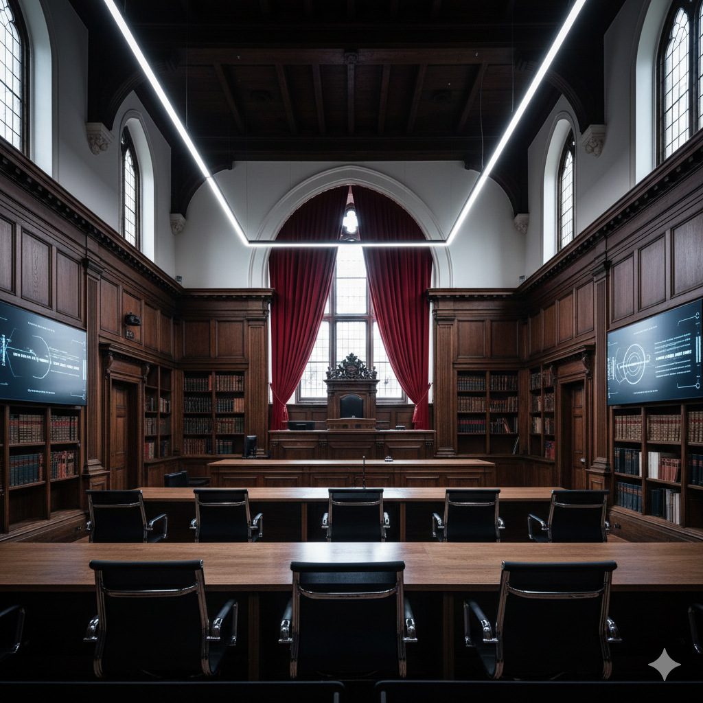 Professional courtroom setting